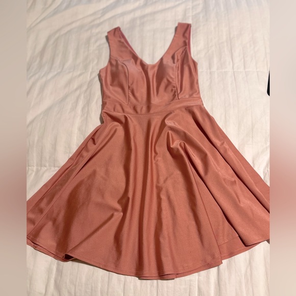 Salmon color, fit and flare dress. Size Medium. Worn only once. - Picture 1 of 9